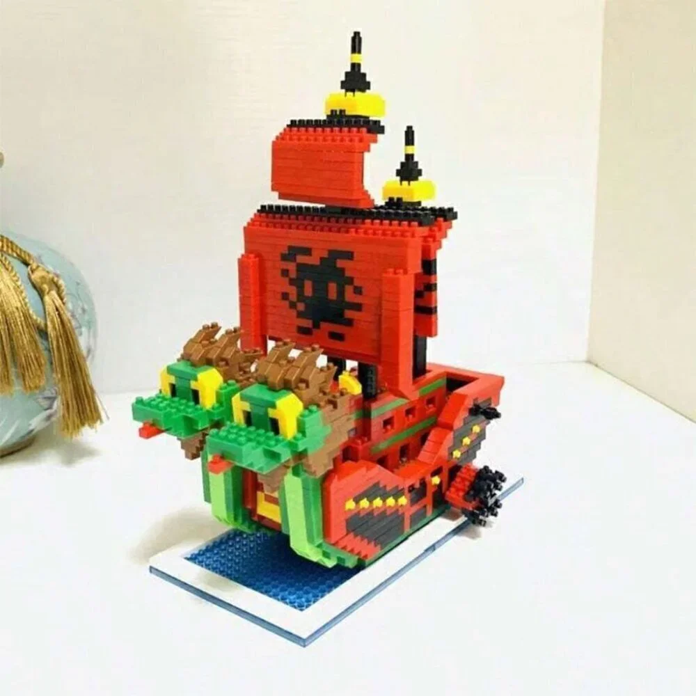 1pc Anime Pirate Ship Teen Building Blocks Sunshine Miles Merry World Of Warcrat